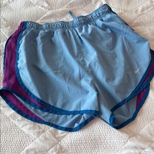 Nike Women's Blue and Purple Athletic Shorts